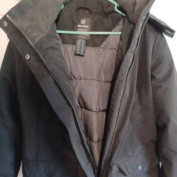 Wantdo Womens Black Long Sleeve Full Zip Removable Hooded Jacket Medium - Picture 5 of 10